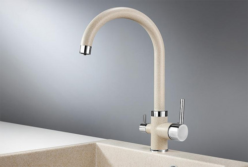 Смеситель для кухни Granula 2168 цвет Пирит