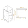 Душевой уголок RGW Passage 100x90 41084409-014 профиль цвет Черный стекло прозрачное