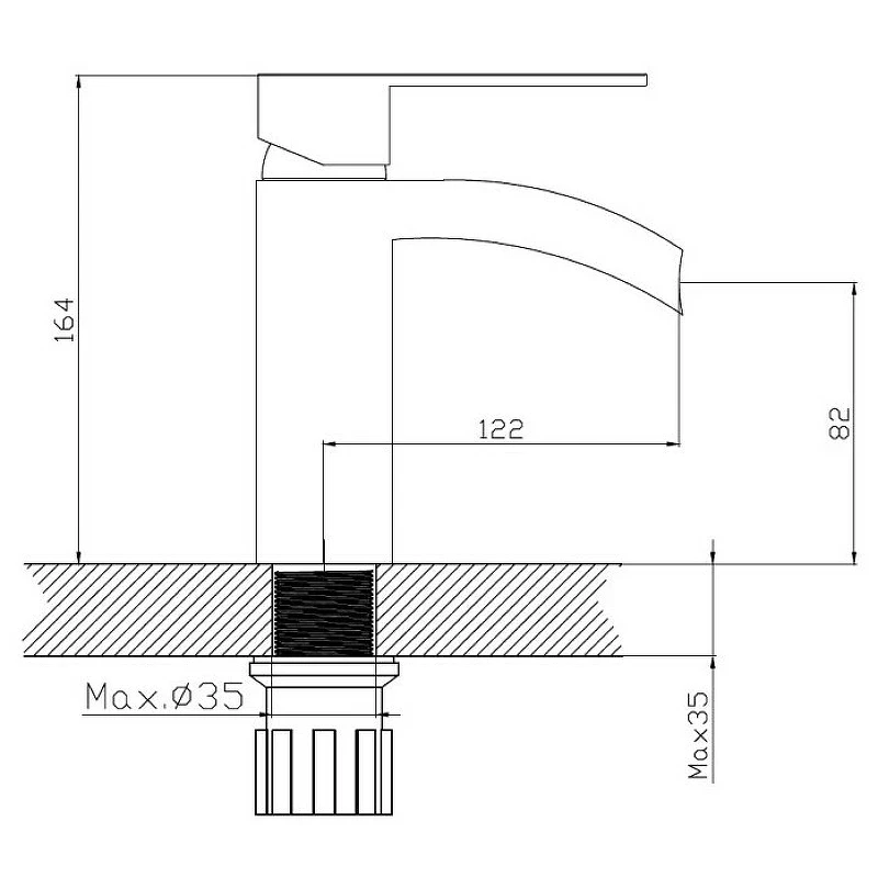 Смеситель для раковины Haiba HB13505 Хром латунь
