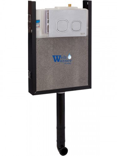 Смывной бачок WeltWasser WW Amberg 404 MT-CR 10000009859 с клавишей смыва цвет Хром матовый