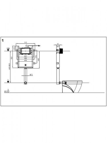 Смывной бачок WeltWasser WW Amberg 404 MT-CR 10000009859 с клавишей смыва цвет Хром матовый