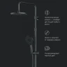 Душевая система AM.PM X-Joy F0785A422 с термостатом Черная матовая латунь на стену
