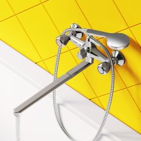 Смеситель для ванны Dorff Modern D7095000 универсальный Хром латунь на стену