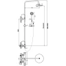 Душевая система Agger Thermo A2451244 Черная латунь на стену