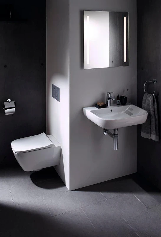 Унитаз Geberit Smyle Square 500.683.00.2 подвесной с сиденьем Микролифт фарфор подвесной