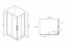 Душевой уголок Abber Schwarzer Diamant 120x90 AG02129H профиль Хром стекло прозрачное