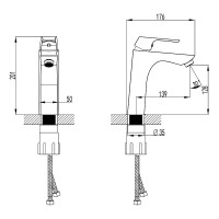Смеситель для раковины Lemark Unit LM4537C Хром латунь