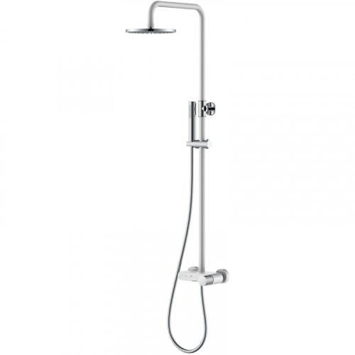 Душевая система Boheme Stick 128-WCR.2 Белая Хром латунь на стену