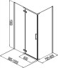 Душевой уголок Aquanet Logic RC1000 AE32-S-100x80U-CT 243626 профиль Хром стекло прозрачное