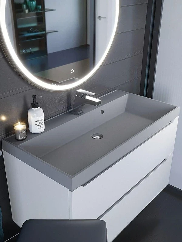 Раковина Uperwood Classic Quartz 90 291030010 цвет Бетон