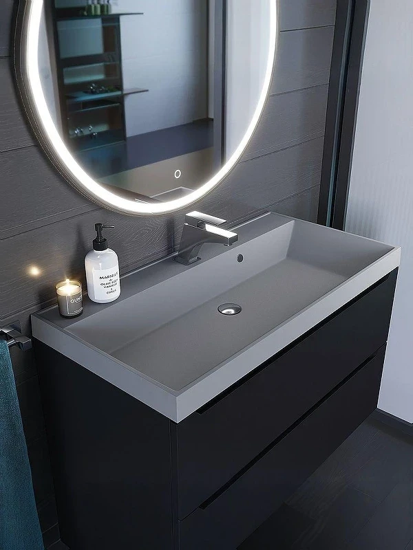 Раковина Uperwood Classic Quartz 90 291030010 цвет Бетон