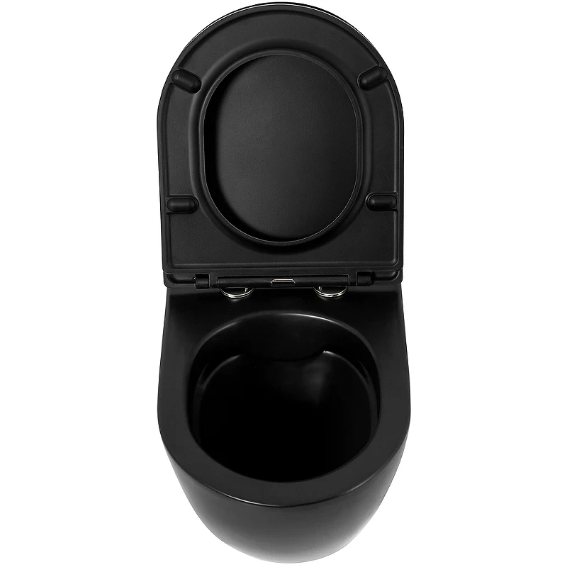 Комплект унитаза с инсталляцией BelBagno Colorato BB062CHR-MB/BB062SC-MB/BB002-80/BB007-PR-NERO.M с сиденьем Микролифт и Черной матовой клавишей смыва фаянс подвесной