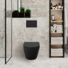 Комплект унитаза с инсталляцией BelBagno Colorato BB062CHR-MB/BB062SC-MB/BB002-80/BB007-PR-NERO.M с сиденьем Микролифт и Черной матовой клавишей смыва фаянс подвесной
