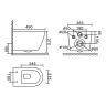 Комплект унитаза с инсталляцией BelBagno Colorato BB062CHR-MB/BB062SC-MB/BB002-80/BB007-PR-NERO.M с сиденьем Микролифт и Черной матовой клавишей смыва фаянс подвесной