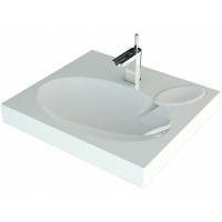 Раковина Maretti Eleganza 60 EN13SM32-844 на стиральную машину Белая искусственный камень (литьевой мрамор) подвесная, на стиральную машину