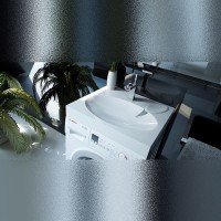 Раковина Maretti Eleganza 60 EN13SM32-844 на стиральную машину Белая искусственный камень (литьевой мрамор) подвесная, на стиральную машину