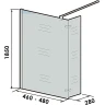 Душевая перегородка WeltWasser WW400 50G+30G 10000006434 профиль Хром стекло прозрачное