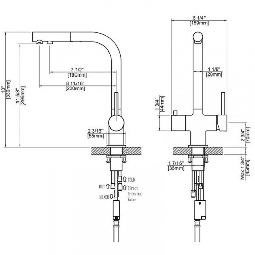 Смеситель для кухни Timo Saona 2356/03FL Черный