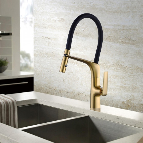 Смеситель для кухни Vincea VKF-115BG цвет Брашированное золото