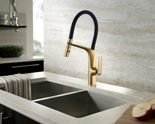 Смеситель для кухни Vincea VKF-115BG цвет Брашированное золото