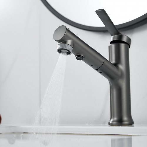 Смеситель для раковины Raffine F281T цвет Оружейная сталь