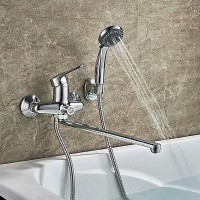 Смеситель для ванны Ledeme H04 2204L универсальный Хром латунь на стену