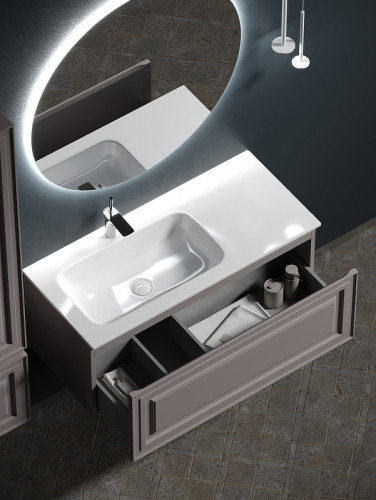 Тумба под раковину Sancos Very 100 L VR100LSM подвесная Doha Soft МДФ / ЛДСП