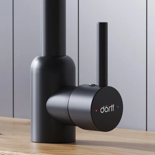 Смеситель для кухни Dorff Logic D3007022 Черный нержавеющая сталь