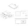Столешница под раковину Ravak Comfort 120 X000001381 Белая дерево подвесная