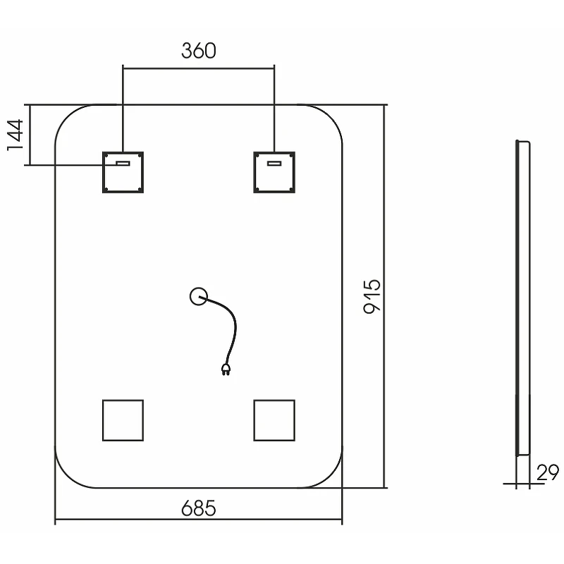 Зеркало Silver Mirrors Стив 69 ФР-00001480 с подсветкой с сенсорным выключателем и диммером стекло