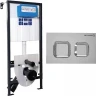 Инсталляция Bettoserb Sava Fix Slim SET40006473 для унитаза с клавишей смыва Хром глянец