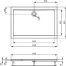 Акриловый поддон для душа Ideal Standard Ultraflat 120X80 K518201 цвет Euro White / Евробелый
