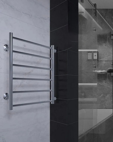 Водяной полотенцесушитель Terminus Аврора П6 500х600 бп500 4670078529886 Хром, боковое подключение, G 1" НР нержавеющая сталь