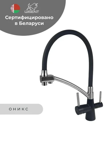 Смеситель для кухни Wisent W4855-25-2 цвет Оникс