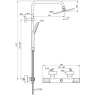 Душевая система Ideal Standard Ceratherm T100 A7240AA с термостатом Хром
