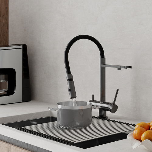 Смеситель для кухни Iddis Ace ACEGMFFi05 Графит латунь