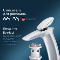 Смеситель для раковины AM.PM Spirit V2.0 F70A92200 с донным клапаном Хром латунь