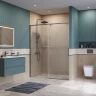 Душевая дверь BelBagno Soft Close-1 150 SOFT_CLOSE-1-BF-1-150-C-GM профиль Оружейная сталь стекло прозрачное
