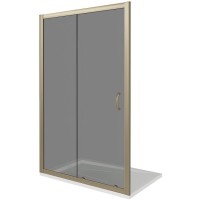 Душевая дверь Good Door Jazze 120 WTW-120-C-G профиль Золото стекло прозрачное