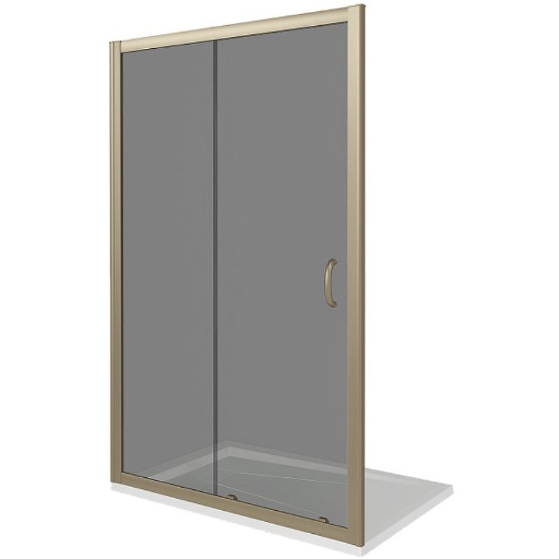 Душевая дверь Good Door Jazze 120 WTW-120-C-G профиль Золото стекло прозрачное