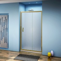 Душевая дверь Good Door Jazze 120 WTW-120-C-G профиль Золото стекло прозрачное