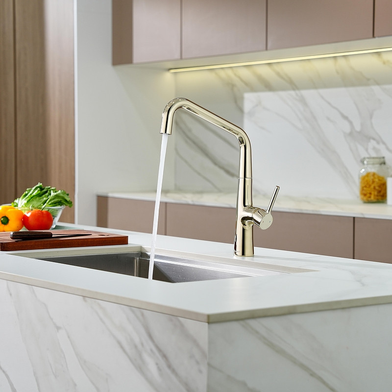 Смеситель для кухни Domaci Римини D569112CG цвет Золото
