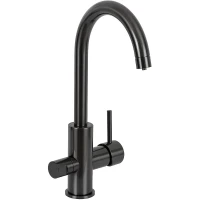 Смеситель для кухни Remer Minimal N792DWCFP Черный брашированный хром латунь