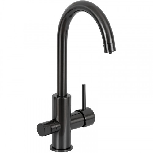 Смеситель для кухни Remer Minimal N792DWCFP Черный брашированный хром латунь