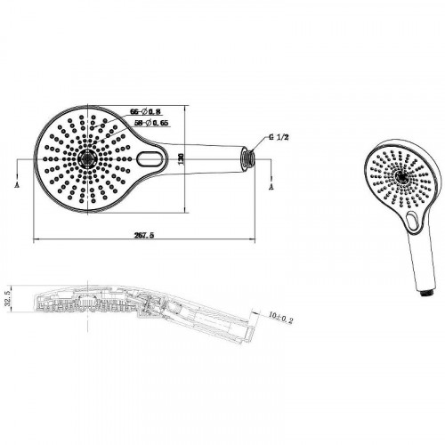 Ручной душ Vincea Inspire VSHN-3I1HGM Вороненая сталь
