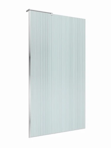 Душевая перегородка BelBagno Uno 100 UNO-L-1-TB-100-FL-Cr профиль Хром стекло рифленое