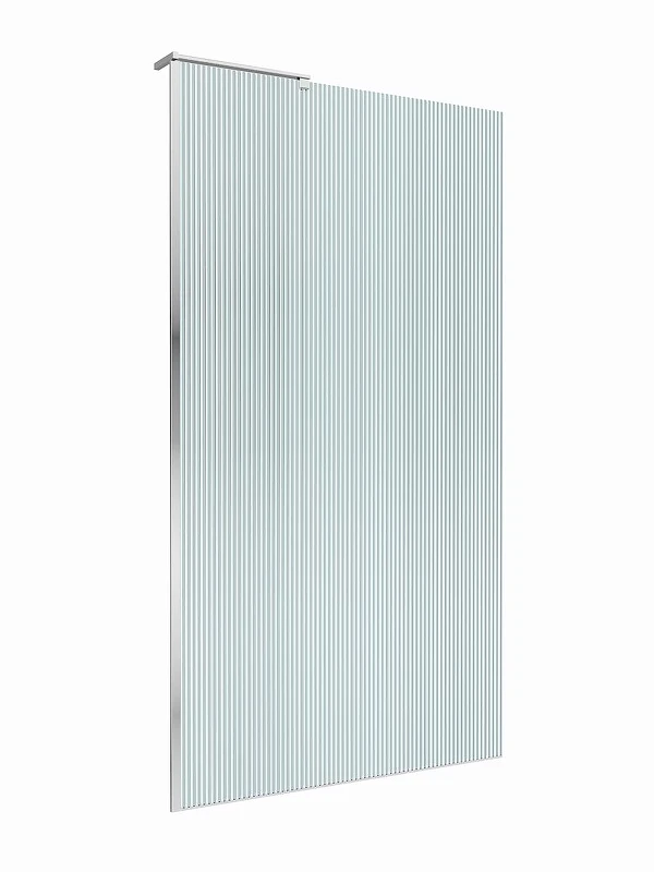 Душевая перегородка BelBagno Uno 100 UNO-L-1-TB-100-FL-Cr профиль Хром стекло рифленое