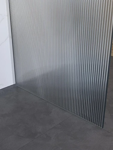 Душевая перегородка BelBagno Uno 100 UNO-L-1-TB-100-FL-Cr профиль Хром стекло рифленое