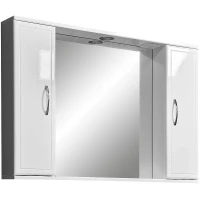 Зеркало со шкафом Stella Polar Концепт 100 SP-00000135 с подсветкой Белое