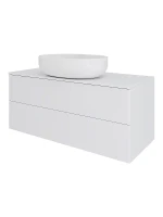 Тумба с раковиной Orange Отто 100 Ot-100TuMDF+B05-520W подвесная цвет Белый глянцевый